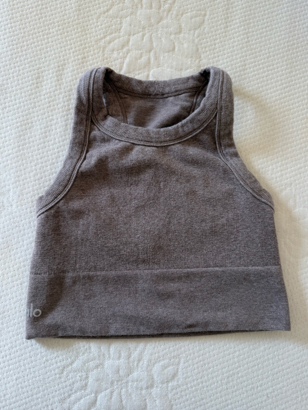 Alo yoga oatmeal brown color exercise top